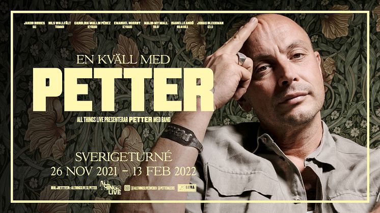 Den unika föreställningen "En kväll med Petter” fortsätter 2022
