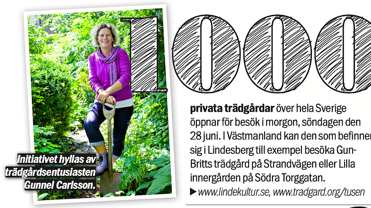​Aftonbladet tipsar om trädgårdar i Lindesberg