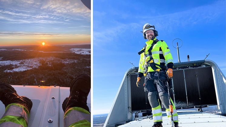 Terrys arbete som vindkraftstekniker bjuder på stor variation i arbetsdagar och utvecklingsmöjligheter – och fina utsikter.