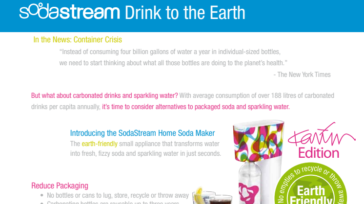 SodaStream - Drink to the Earth