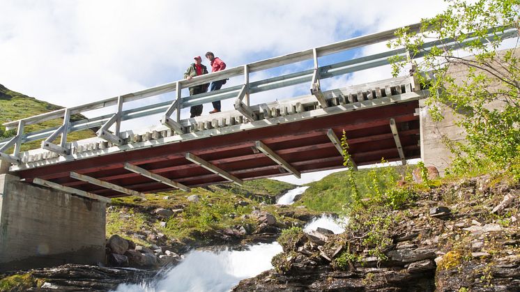 Vasskraft som renner ned til vannkraftverket i Skibotn. Foto: Troms Kraft Produksjon