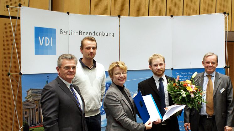 3. Platz beim VDI-Wettbewerb „Mensch und Technik 2014“ an Maschinenbau-Masterabsolventen