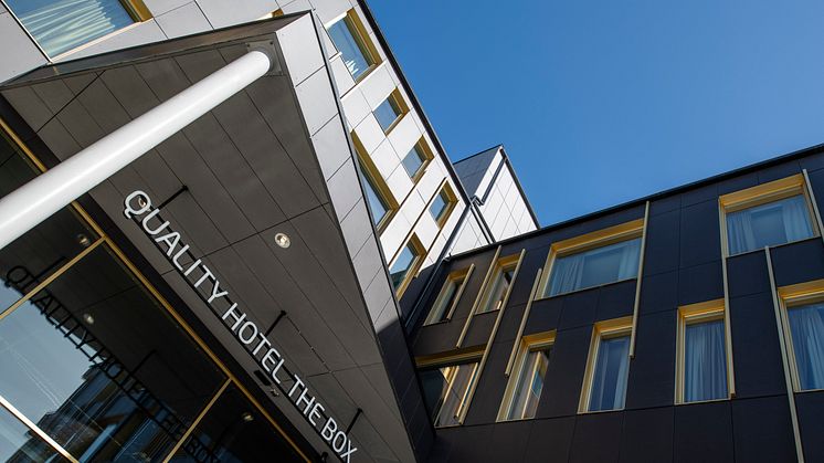Quality Hotel The Box öppnade i Linköping i april 2018. Foto: Quality Hotel The Box