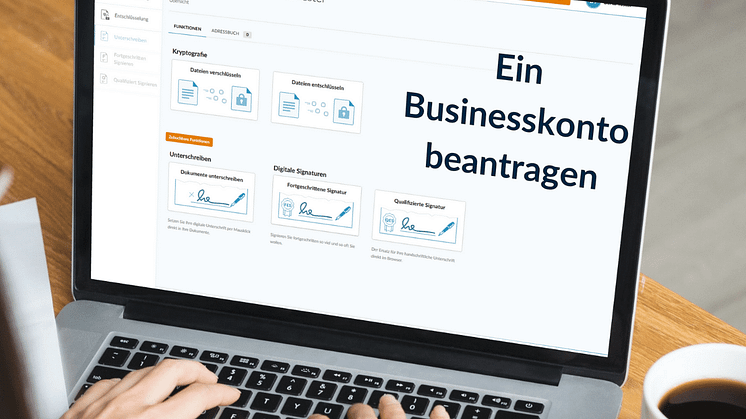 Bild: Upgrade auf Businesskonto in proTECTr