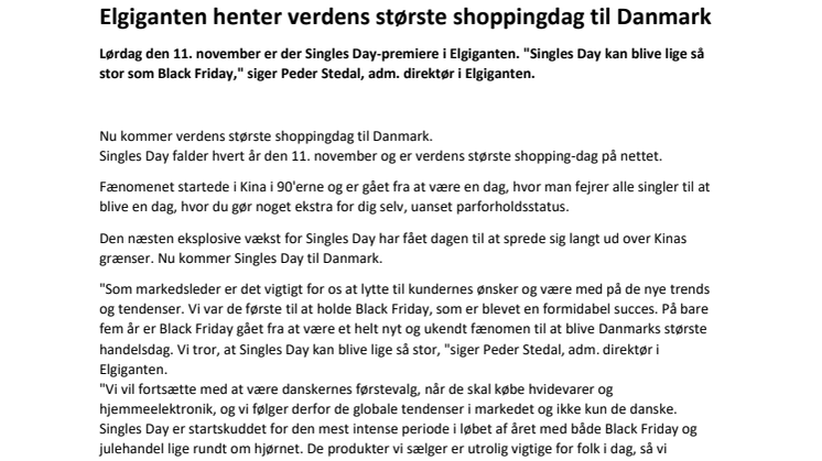 Elgiganten henter verdens største shoppingdag til Danmark