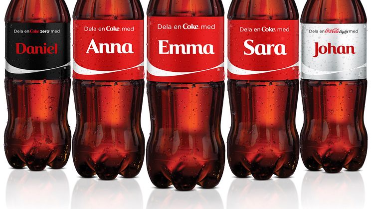 Coca-Cola hyllar sina konsumenter - Byter ut en miljard etiketter