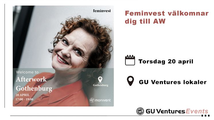 Feminvest välkomnar dig på AW i GU Ventures lokaler 