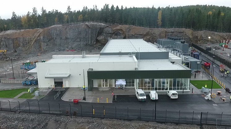 Den første 4MW bygningen på Green Mountain's datasenteranlegg i Enebakk utenfor Oslo.