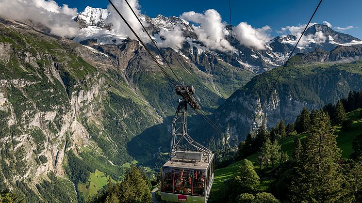 Kabine über Mürren