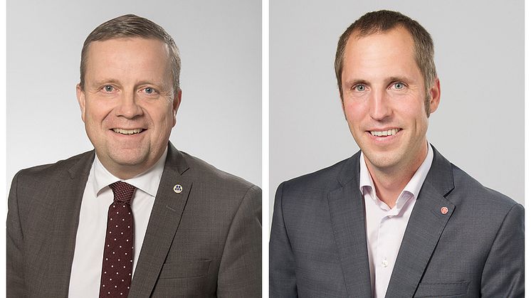 Fredrik Ahlstedt, kommunalråd (M) och Erik Pelling (S) medverkar på Business Arena Uppsala den 14 november.