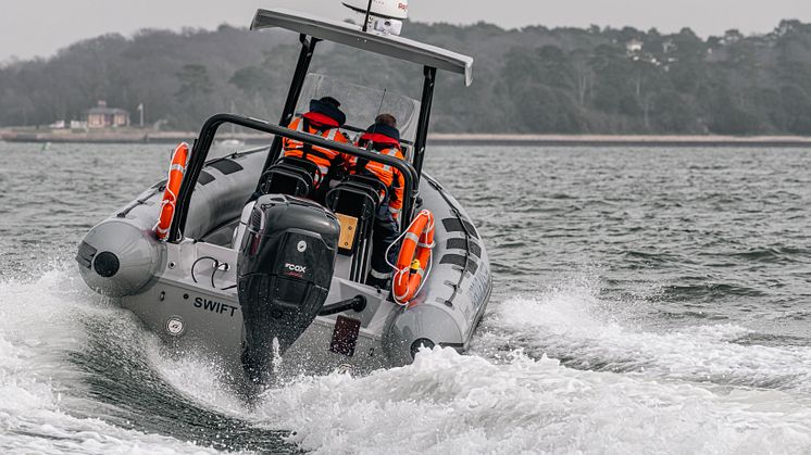 Powered by the high-performance CX0300 diesel outboard, patrol craft Swift was supplied by Cox Marine's UK distributor Berthon to ABP to carry out harbour duties in Southampton Port