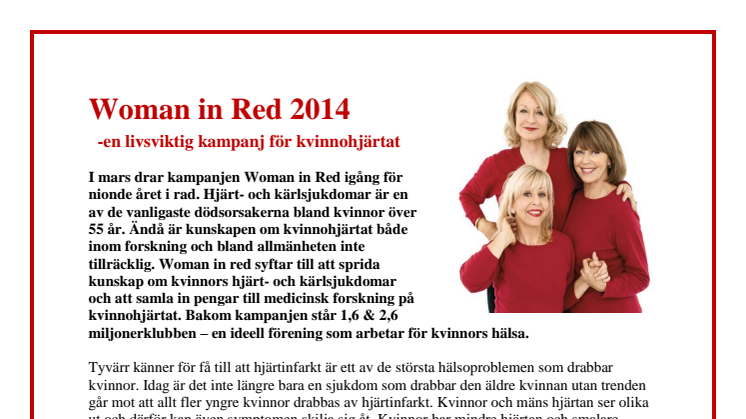 Woman in Red i Stockholm den 4 mars