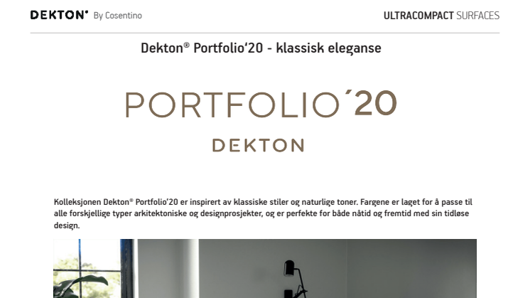 Dekton Portfolio'20