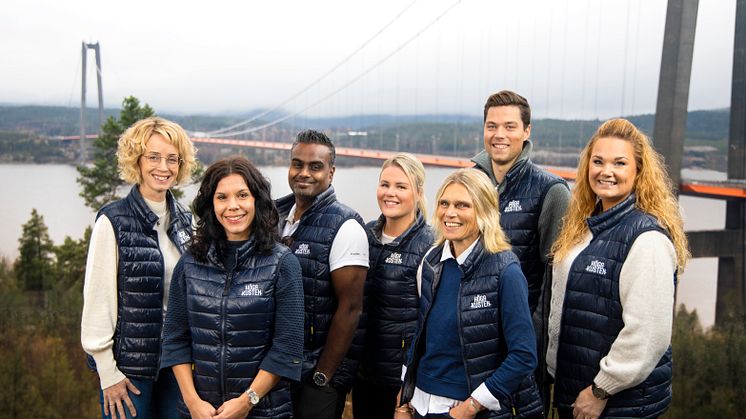 Bakre raden från vänster: Cecilia Lideskog, Andreas Olsson, Maria Lundkvist, Marcus Strömsten. Främre raden: Louise Nordlander, Mia Karlsson och Katrin Larsson.