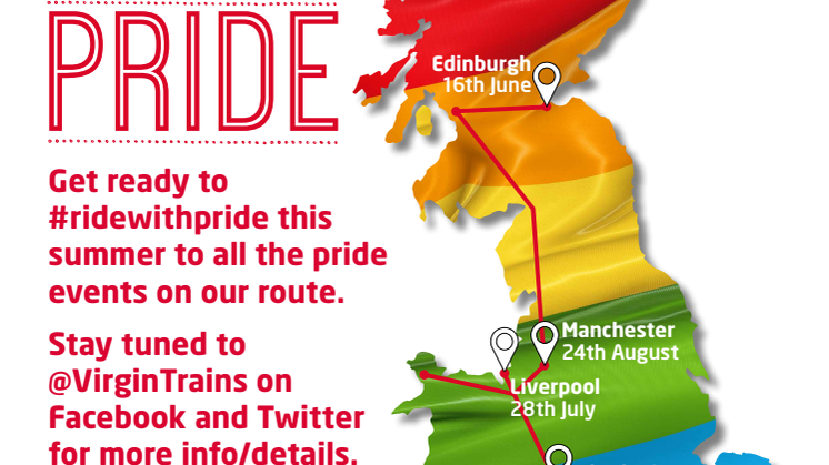 Virgin Trains unveils its Summer of Pride
