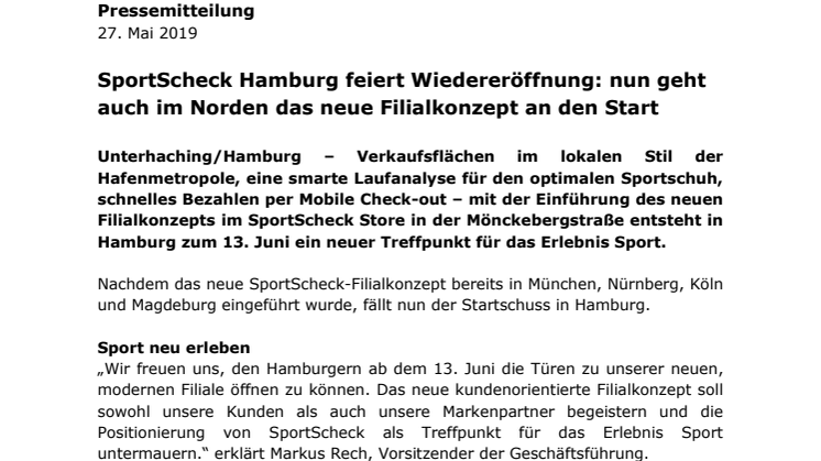 SportScheck Hamburg feiert Wiedereröffnung: nun geht auch im Norden das neue Filialkonzept an den Start