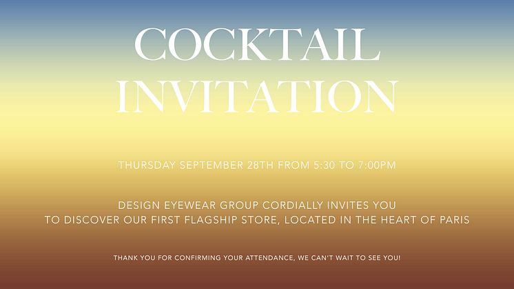 DEGREE FLASGSHIP STORE PRESS COCKTAIL INVITATION !