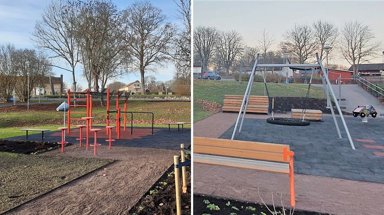 ​Rockneby har fått en ny lekplats med utegym