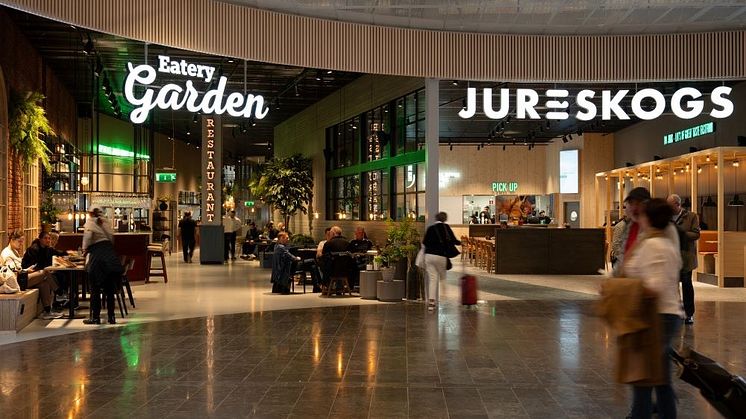 Stockholm Arlanda’s new Marketplace offers travellers brand-new food and shopping experiences. Photo: Swedavia.