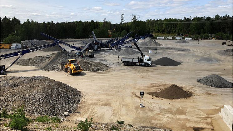 Återvinning av schaktmassor i Hummeltorp. Foto: Jan-Olov Sundqvist/IVL