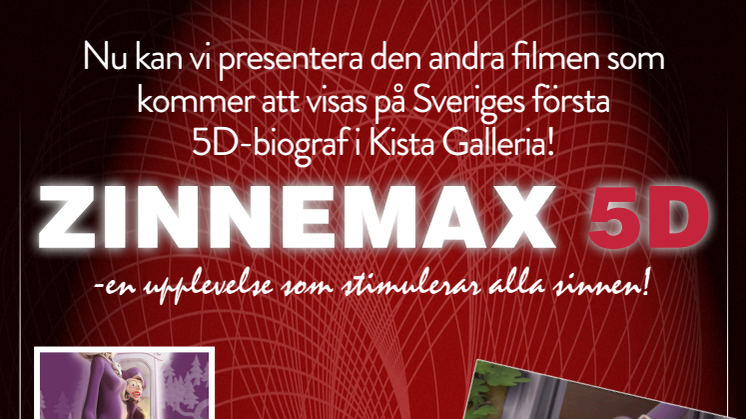 Andra filmen som kommer att visas på Sveriges första 5D-biograf!