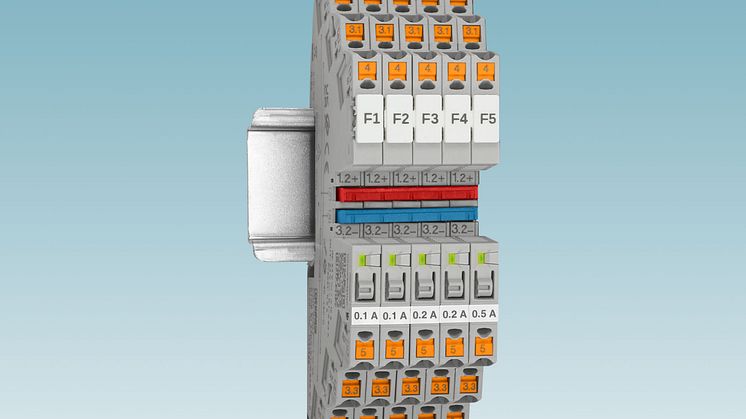 The electronic micro fuse for DIN rails