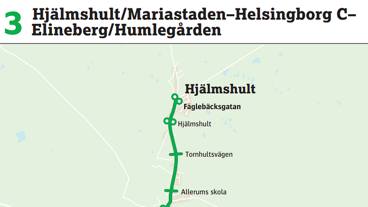 Skånetrafiken testar lördagstrafik till Hjälmshult via Allerum