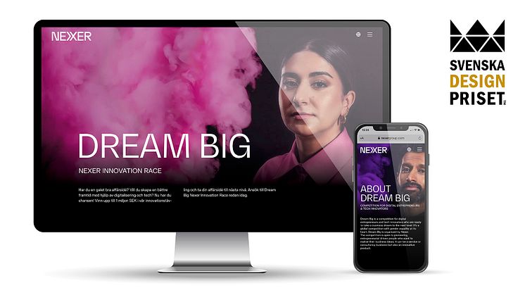 The campaign for Dream Big Nexer Innovation Race is nominated to the Swedish Design Award 2021