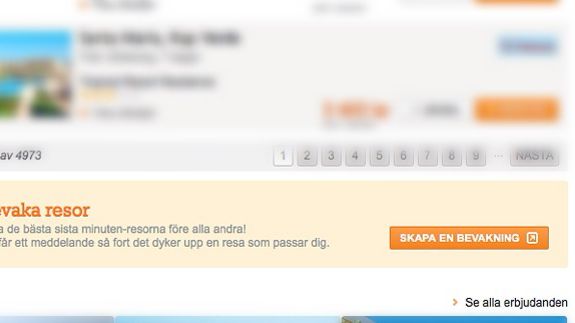 Bevaka sista minuten-resor enkelt på Reseguiden.se