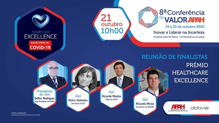 Já são conhecidos os finalistas do Prémio Healthcare Excellence - Edição Covid-19