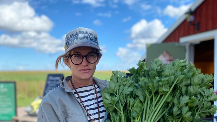 Rotselleri är absolut en favorit, säger Magdalena Hermelin, Årets bonde Frukt&Grönt 2021