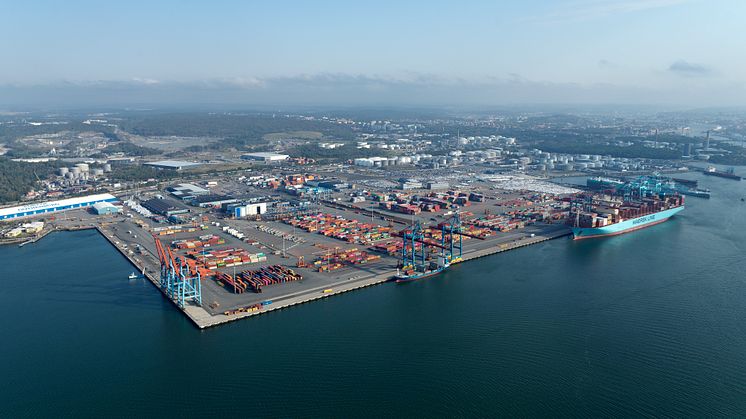 Flertalet aktörer i Göteborgs hamnkluster går nu samman i en unik åtgärd för att främja tillgång på tomcontainers för exportindustrin. Bild: Göteborgs Hamn AB.