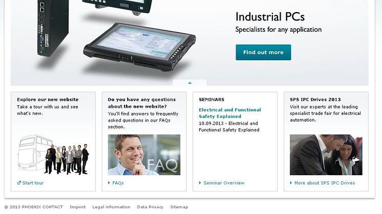 Phoenix Contact's new website