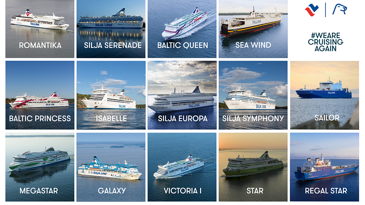 Nach 4 Monaten das erste Mal – alle Tallink Grupp Schiffe sind am selben Tag auf der Ostsee unterwegs