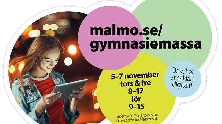 Gymnasiemässan i Malmö blir helt digital i år
