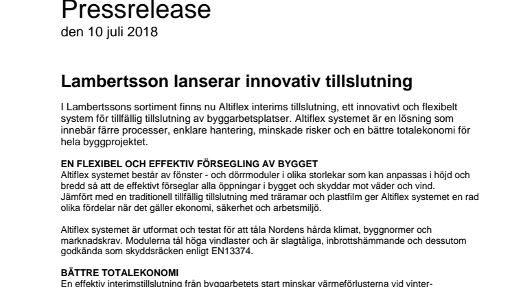 Innovativ tillslutning sänker totalkostnaden på projektet