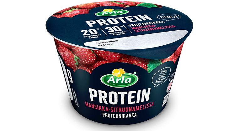 Arla Protein mansikka-sitruunamelissa proteiinirahka 200 g