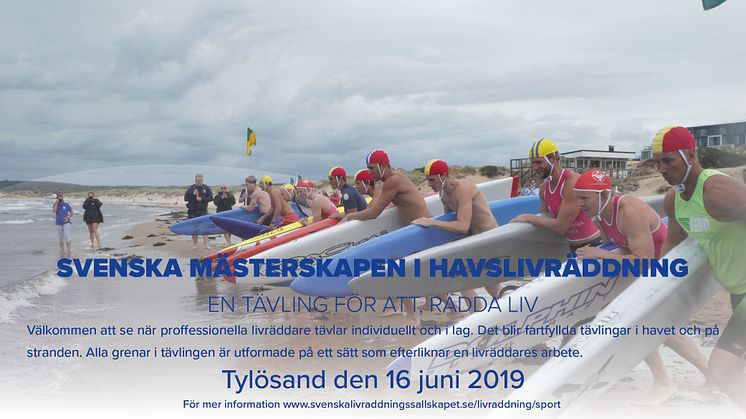 Inbjudan till öppna Svenska Mästerskapen i Havslivräddning 16 juni 2019
