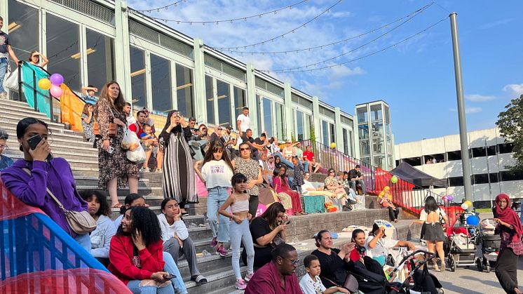 Från Tensta blockparty sommaren 2022. Bild: Nyhetsbyrån Järva