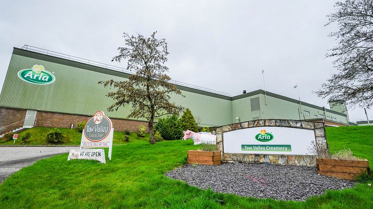 Arla Werk Taw Valley in North Tawton, Großbritannien.