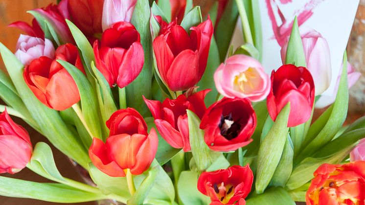 Fira Alla Hjärtans Dag med säsongens blommor