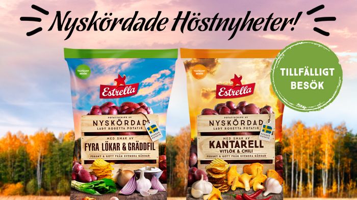 Tillfälligt besök: Nyskördad 2019 Fyra Lökar & Gräddfil och Kantarell, Vitlök & Chili. 