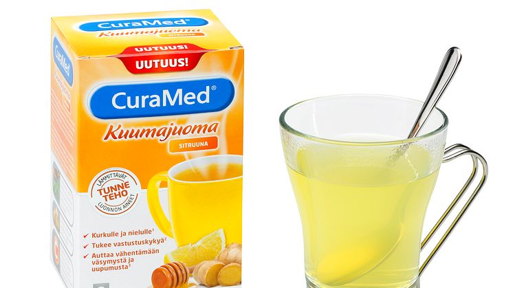 CuraMed-kuumajuomalla ja lakritsinmakuisella kurkkutabletilla helpotusta hengitysteille