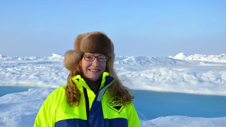 Pauline Snoeijis Leijonmalm i Arktis vid en tidigare expedition. 