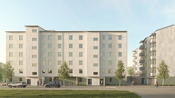 Kvarter Hasseln i Gällivare. Arkitekt Nordmark & Nordmark.