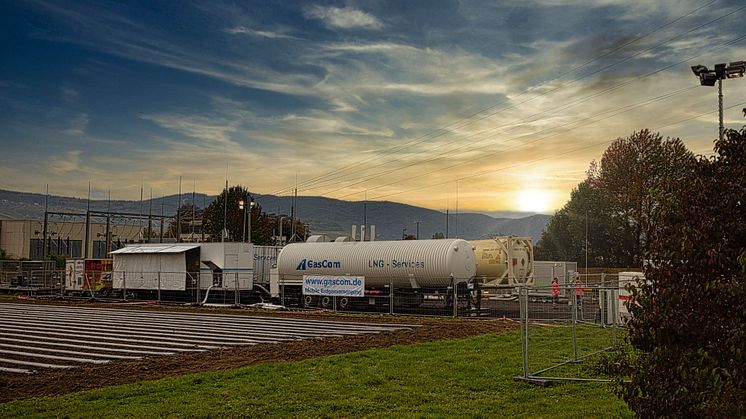 Bild: Mobile Erdgasversorgung im Ahrtal / GasCom Equipment GmbH