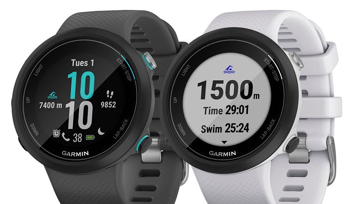 Garmin Swim™ 2, en smartwatch med GPS och pulsmätning vid handleden som även mäter under vatten