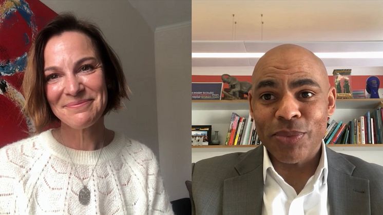 Charlotta Herte, Head of Marketing & Communications, BoKlok, together with Marvin Rees, Mayor of Bristol.