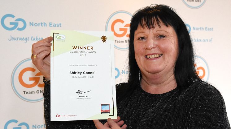 Shirley Connell was awarded the Leadership accolade at the Team GNE Awards