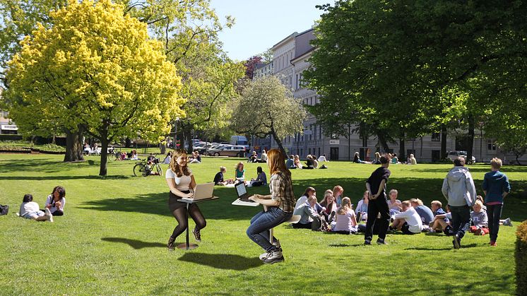 Stressa inte tillbaks till jobbet, stanna i parken!